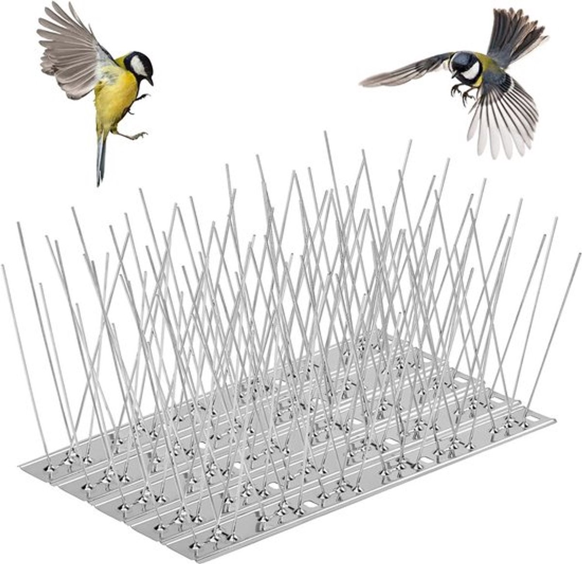 Duivenafweerspikes van roestvrij staal 3 meter - vogelafweer - eenvoudige montage