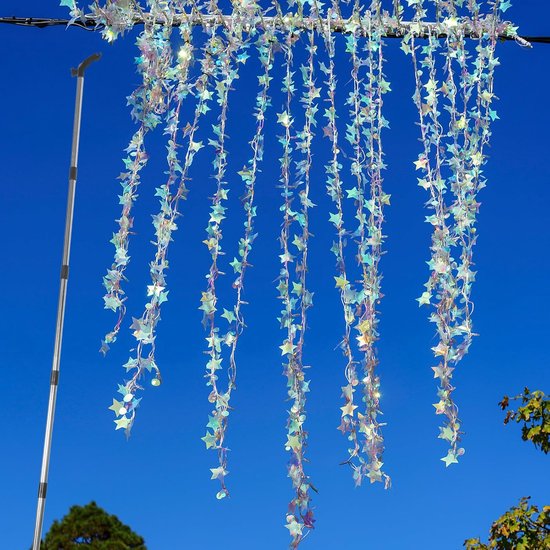 Verlengstok met Haak - Uitschuifbare Stok Ophangstok - Buiten Decoratie Ophangen - Verstelbare Lengte - 457 cm - Zwart — afbeelding 2