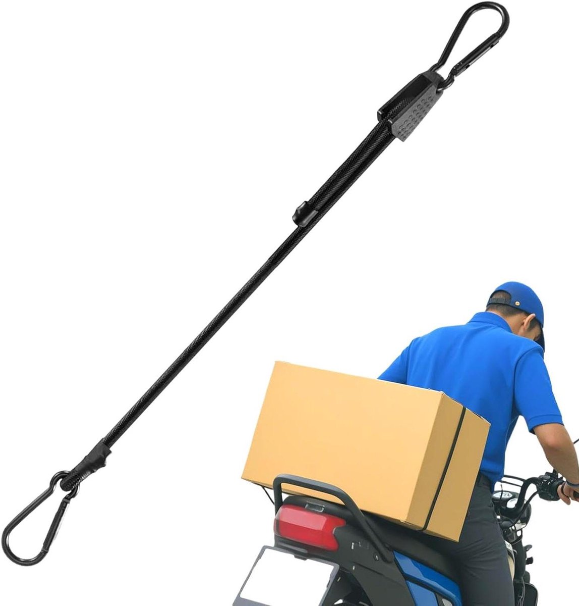 Bungee Koorden - Spanbanden Elastisch - Bagage Vervoeren - Verstelbare Gespen - 1 Meter - Zwart