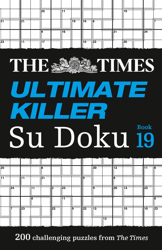 The Times Ultimate Killer Su Doku Boek 19 met 200 uitdagende puzzels.