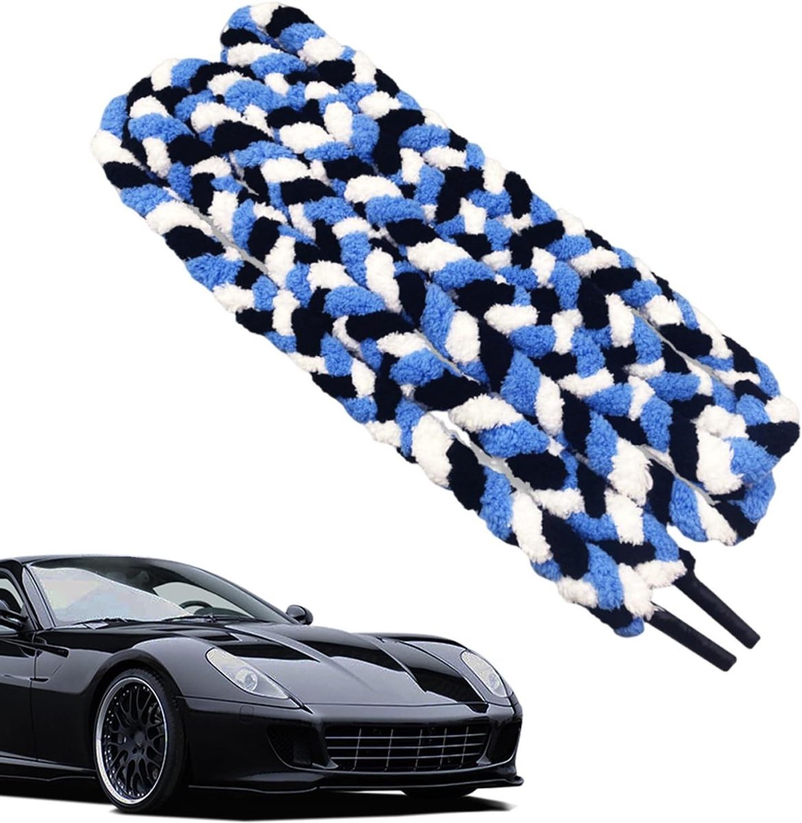 Raamfolie Absorptie Touw - Waterstrip Tool - Bubbelvrije Installatie - Verdamping Bestendig - 200 cm Lengte - Zwart Blauw