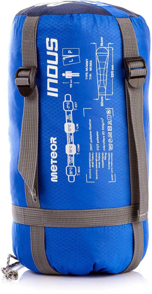 Meteor Indus R - Slaapzak - Blauw/Marineblauw van Meteor — afbeelding 3