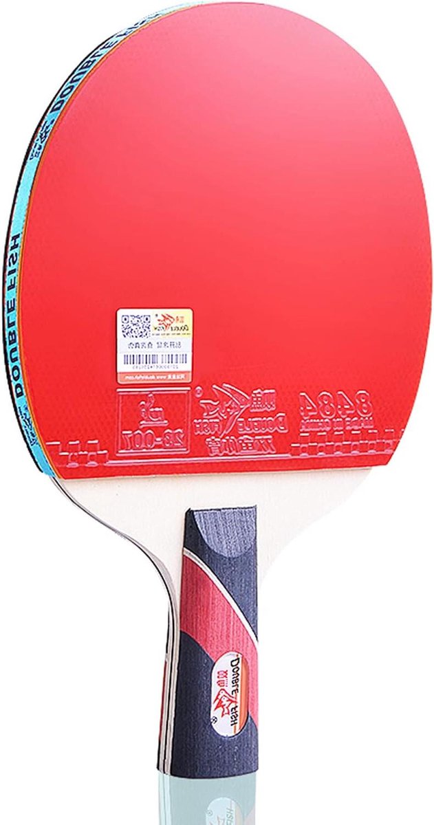 Tafeltennisbatje - Pingpongracket - Recreatief Sporten - 7-laags Houten Bodemplaat - Korte steel - 4 Sterren