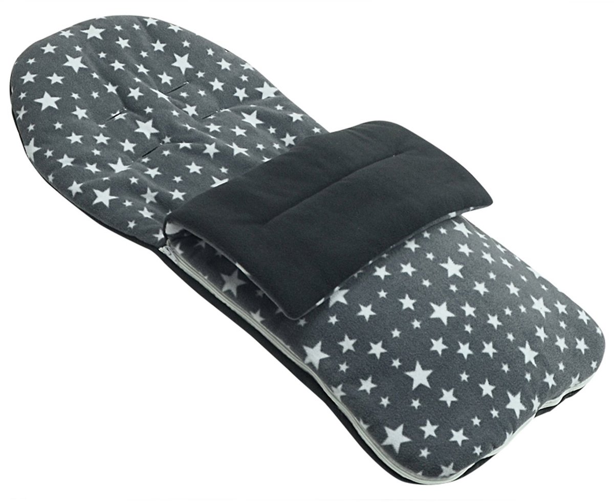 SnelShoppen - Fleece Voetenzak Geschikt voor Buggy en Kinderwagen - Warm en Comfortabel - Grey Star - Ideaal voor Kinderen - Perfect voor Buiten - Uni
