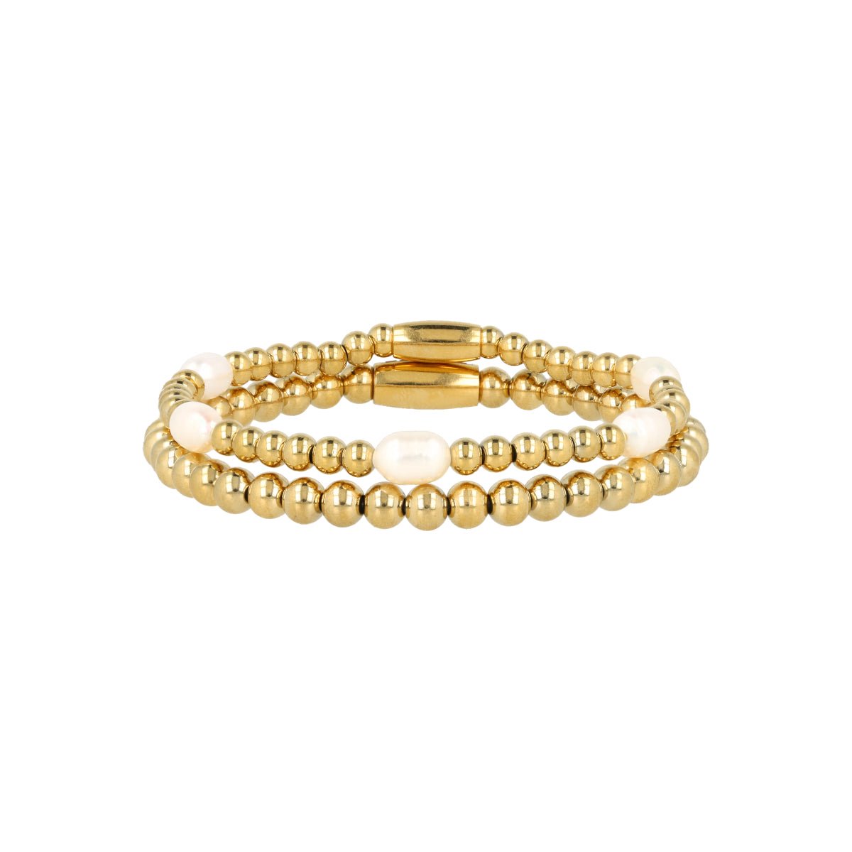 My Bendel - Armbanden Set met Zoetwater Parels - met Luxe Cadeauverpakking | Sieraden Voor Dames