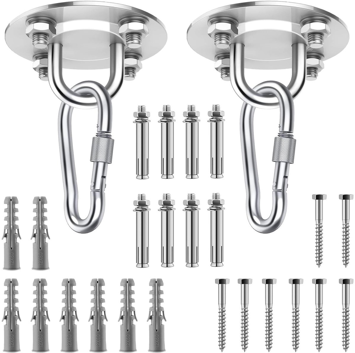 Dailygoods - Ceiling Hook - 400 kg Capaciteit - Premium Hanghaak voor Stoel, Lamp, Hangmat en Zwaai
