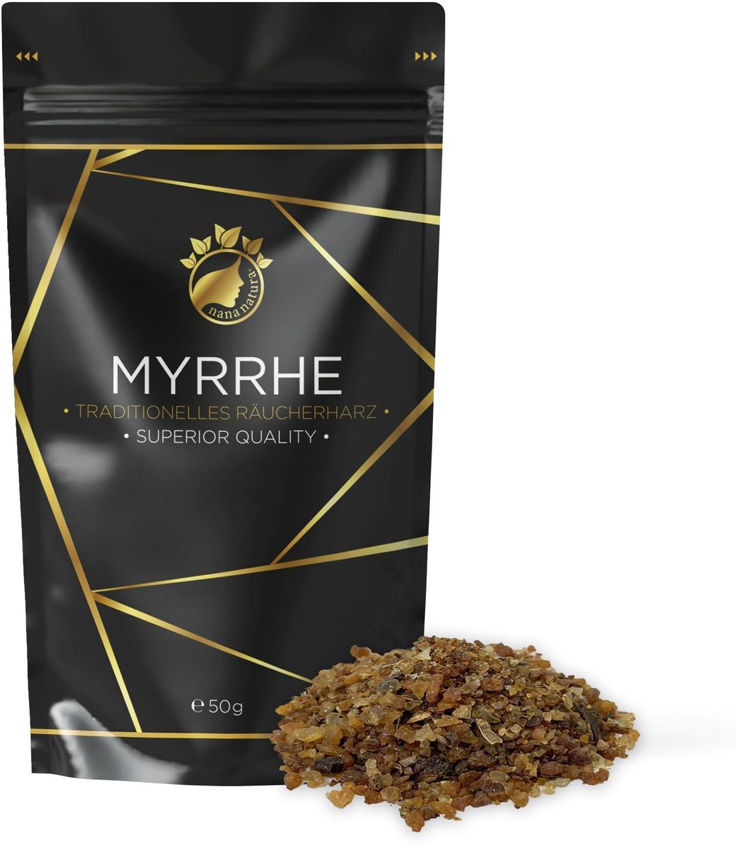 Dailygoods- Myrrhe 50 g - Natuurlijke Rookhars - Pure Commiphora Myrrha - Voor Meditatie/Rituelen - Aardachtig Aroma - Zonder Toevoegingen