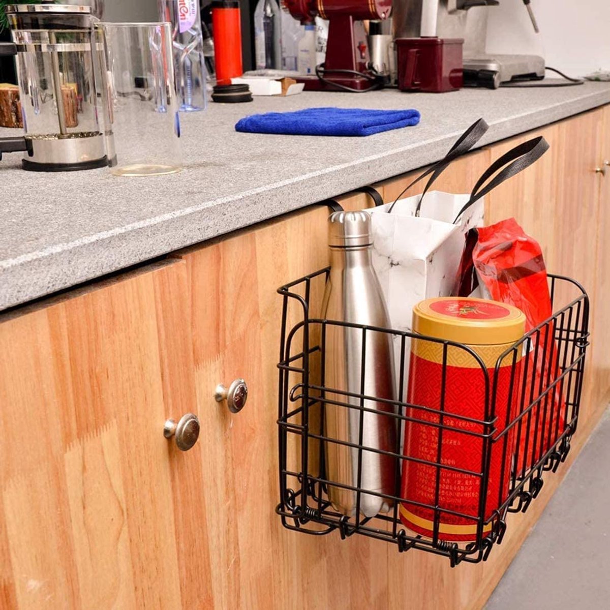 SnelShoppen - CEASELESLY Mountainbike-mand, hangende fietsmand, opvouwbare fietsmand met handtas, afneembaar en veelzijdig voor elke fiets, ideaal voo