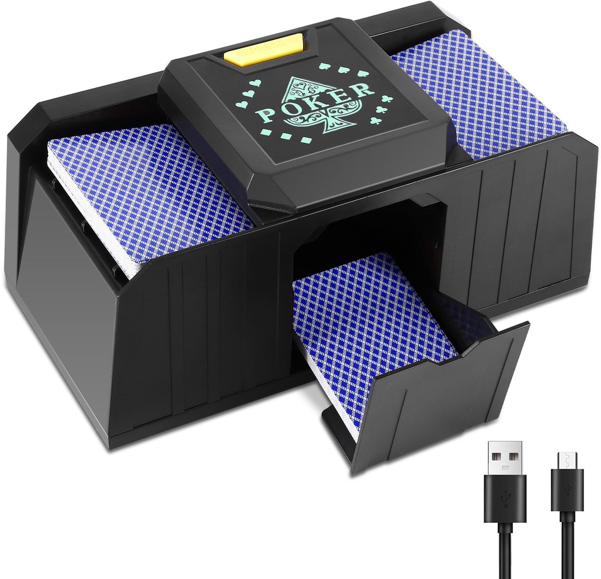 Dailygoods - Automatische Kaart Schudmachine voor 1-2 Decks - Elektronische Kaartmixer