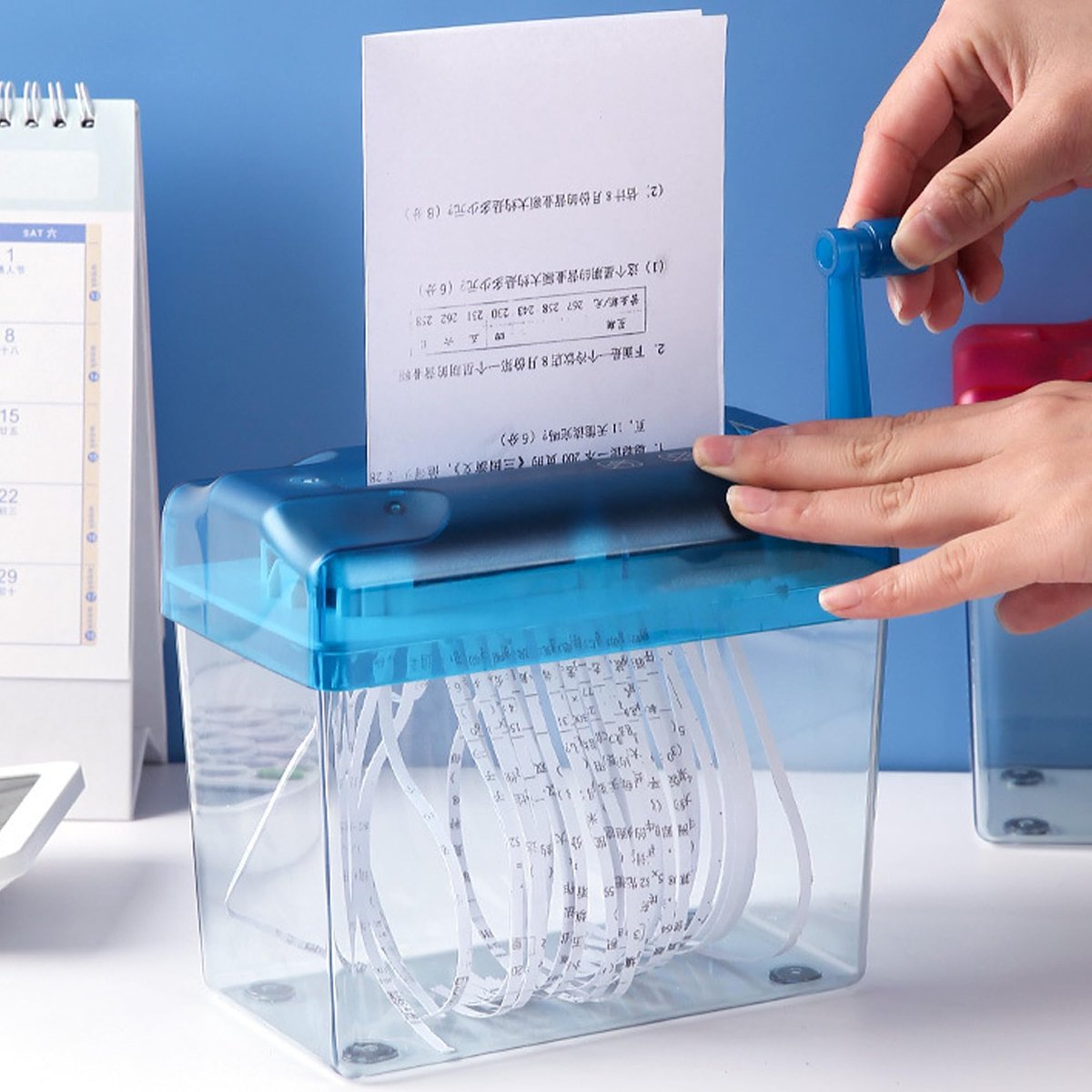 Dailygoods - A6 Handmatige Shredder - Compact en Draadloos voor Kantoor