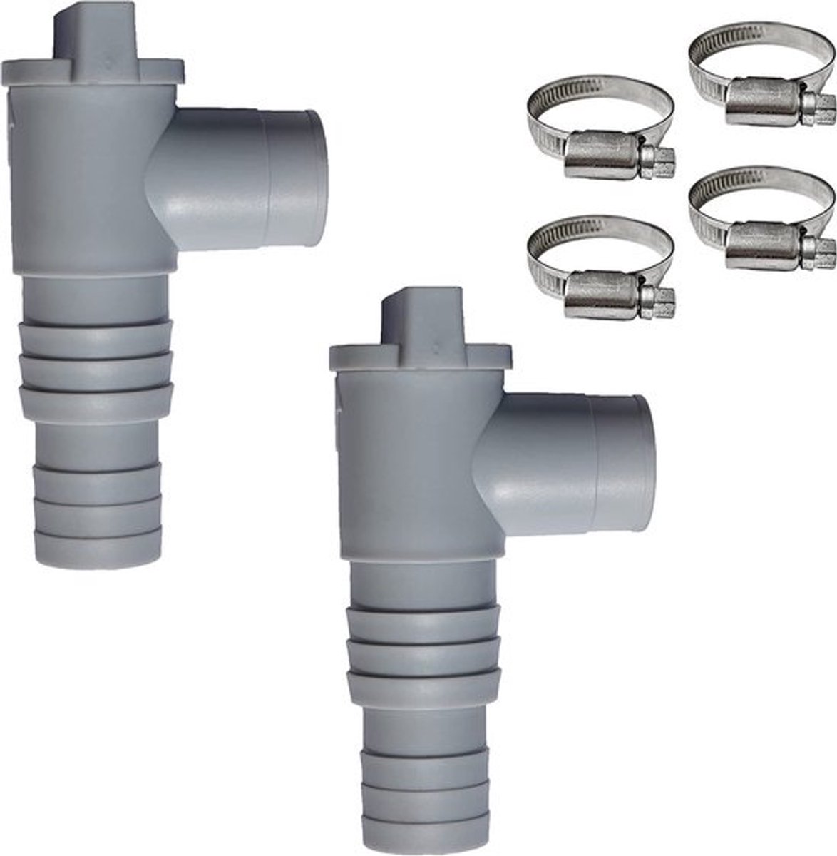Geschikt Geschikt voor PoolSun afsluitkranen, Geschikt voor 32 mm slangkoppelingen, zwembadkoppelingen en slangadapters.