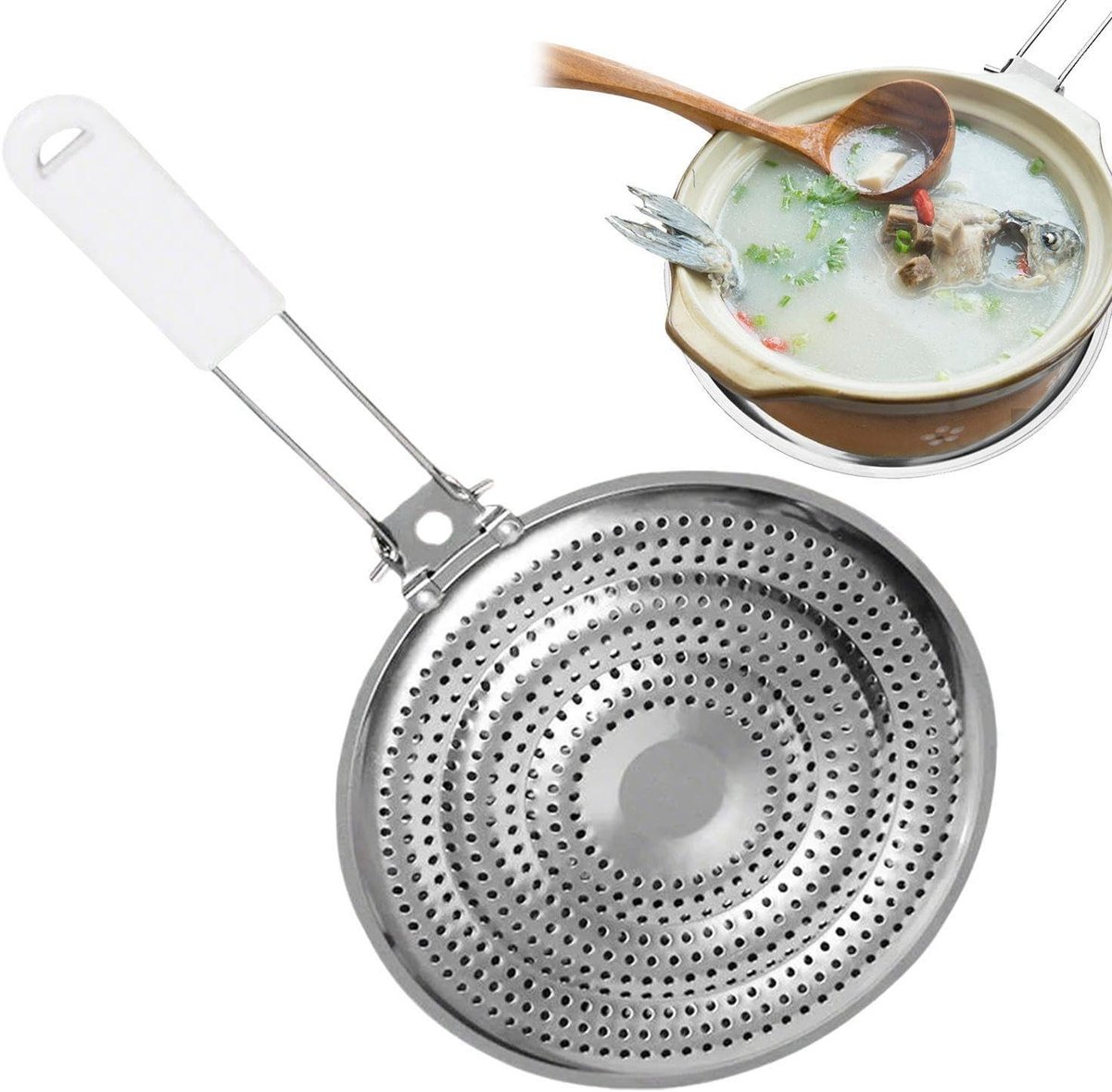 Warmtediffuser Roestvrij Staal Vlambeschermingsplaat Kookplaat Gelijkmatig Koken Voorkomt Oververhitting 20 cm Breed Meerkleurig
