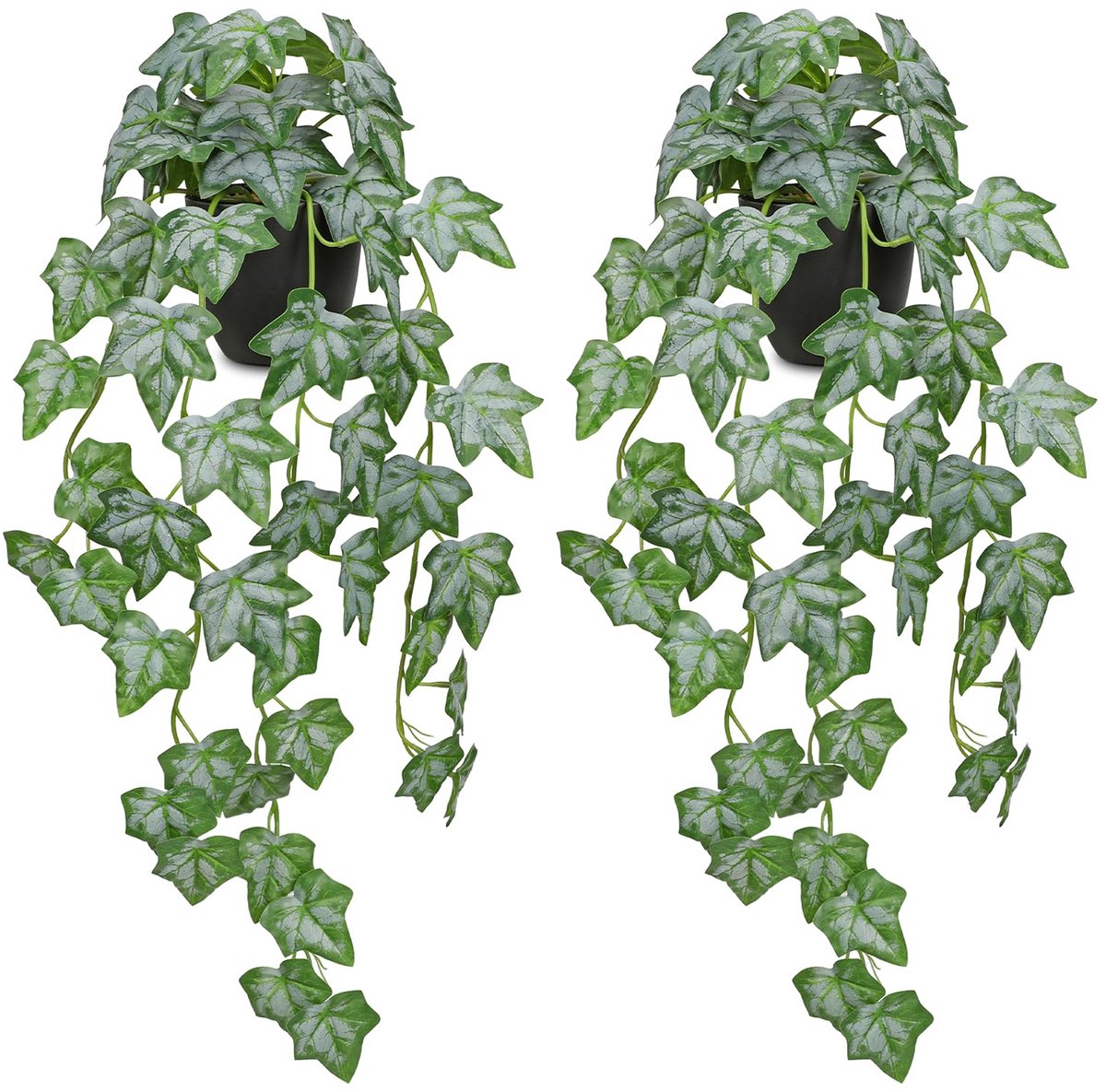 Dailygoods - 2 Stuks Kunstmatige Klimop Hangplanten - Decoratieve Planten voor Binnen en Buiten