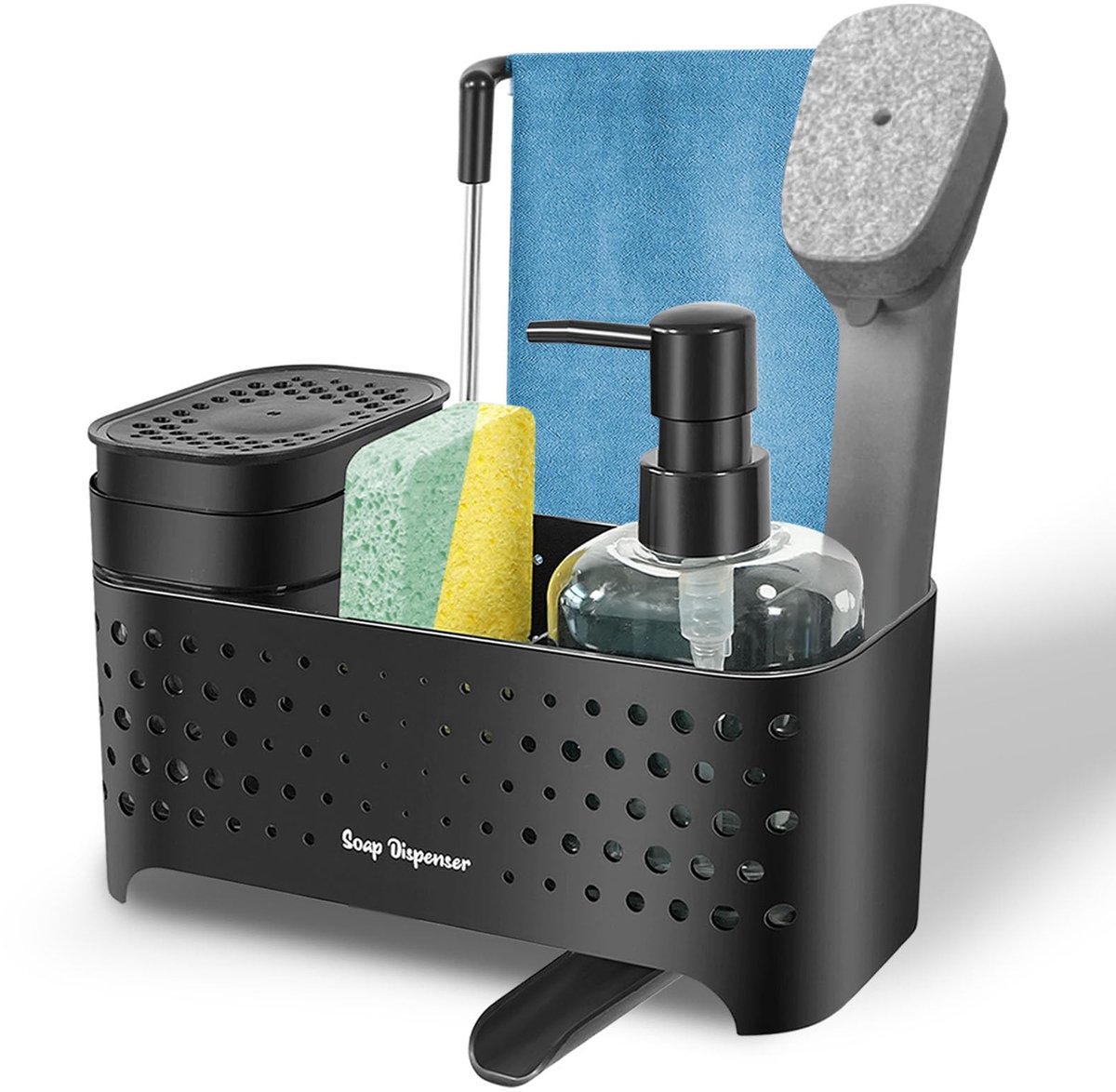 Dailygoods - Dubbele zeepdispenserset voor aanrecht - Ruimtebesparend ontwerp