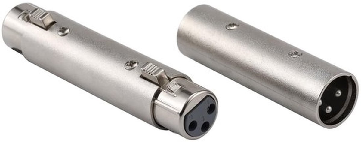 - XLR-geslachtswisseladapter - 3-pins microfoonkoppelingen - Geschikt voor mixers - 2 stuks - Hoge kwaliteit - Gemakkelijk te gebruiken - Com...