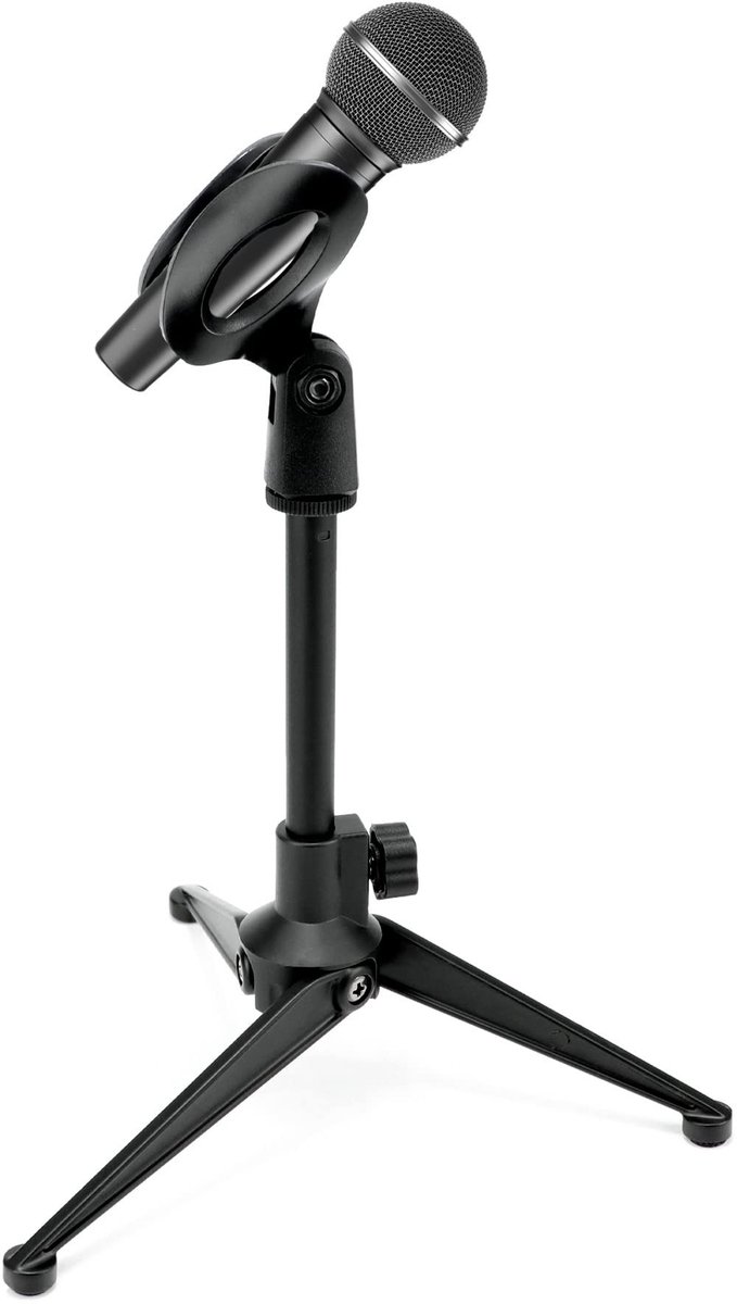 Dailygoods - ® Uitschuifbare Microfoonstandaard - Verstelbaar 18-25 cm
