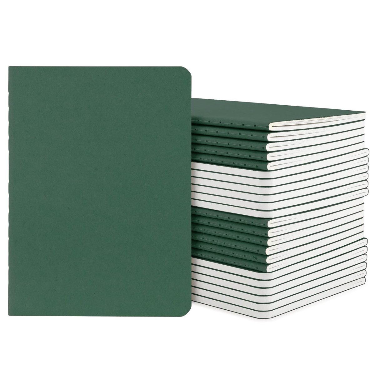 Omgoods - A6 Dotted Notebook Set - 24 Stuks met 60 pagina's in donkergroen