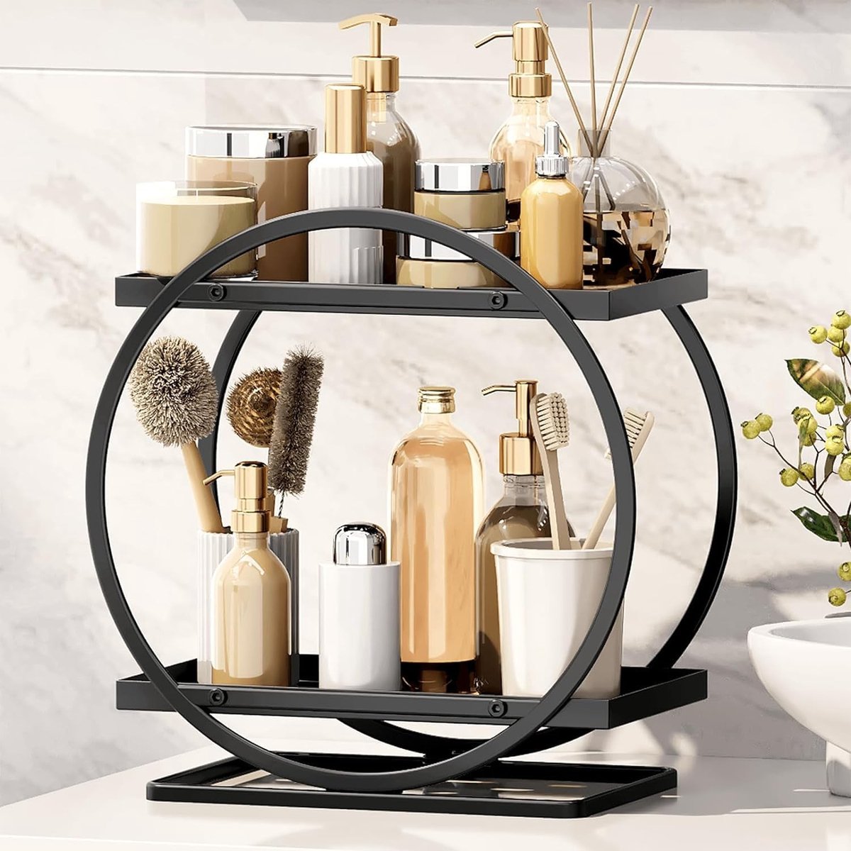 Dailygoods - Makeup Organizer & Storage - 2-Tier Cosmetic Display Tray voor Badkamer