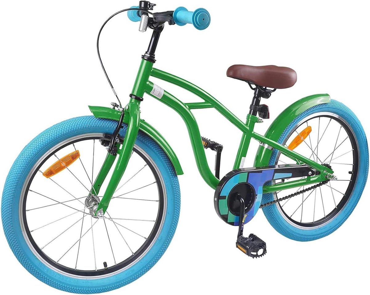 Kinderfiets Jeugdfiets Vrije tijd Veilig en stabiel 20 inch Groen