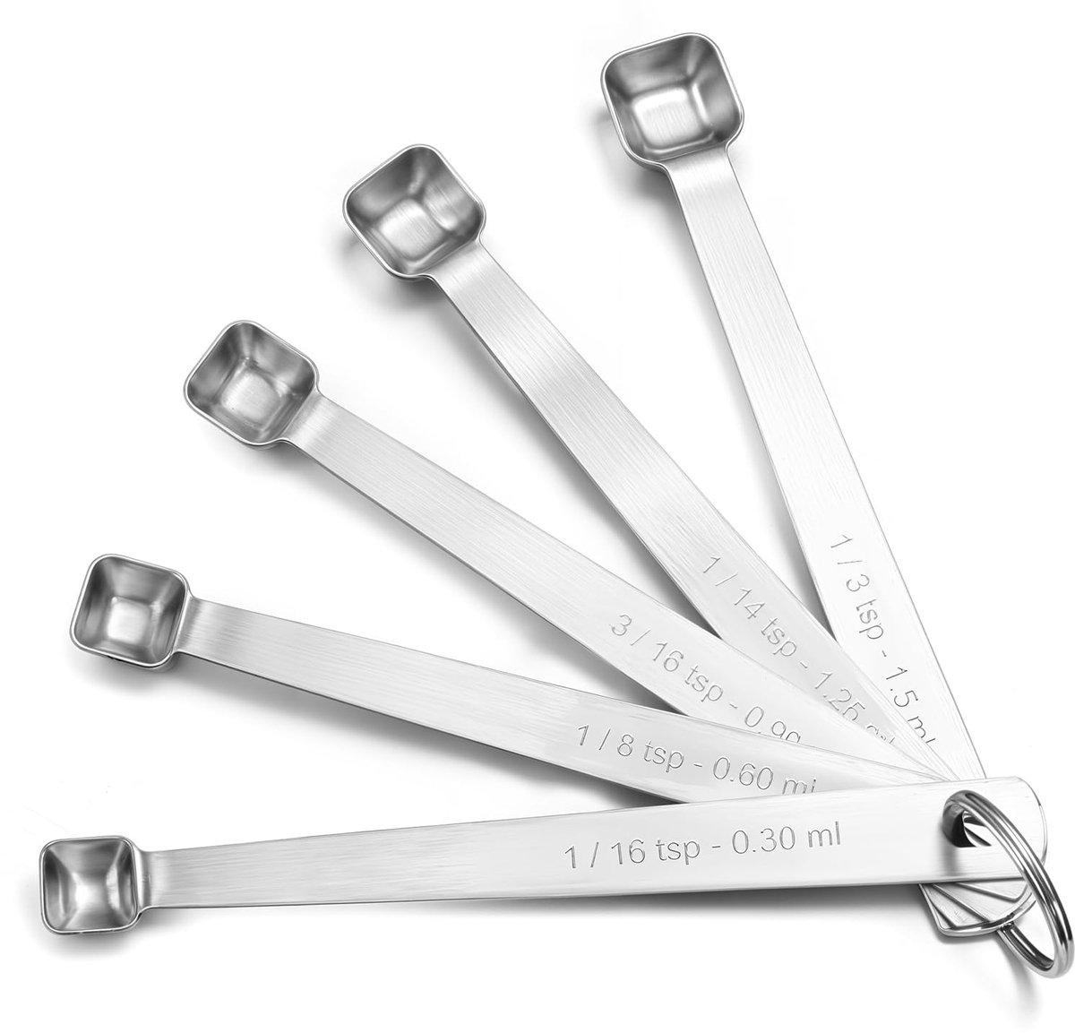 Dailygoods - Maatlepels Set van 5 - Perfect voor Koken en Bakken