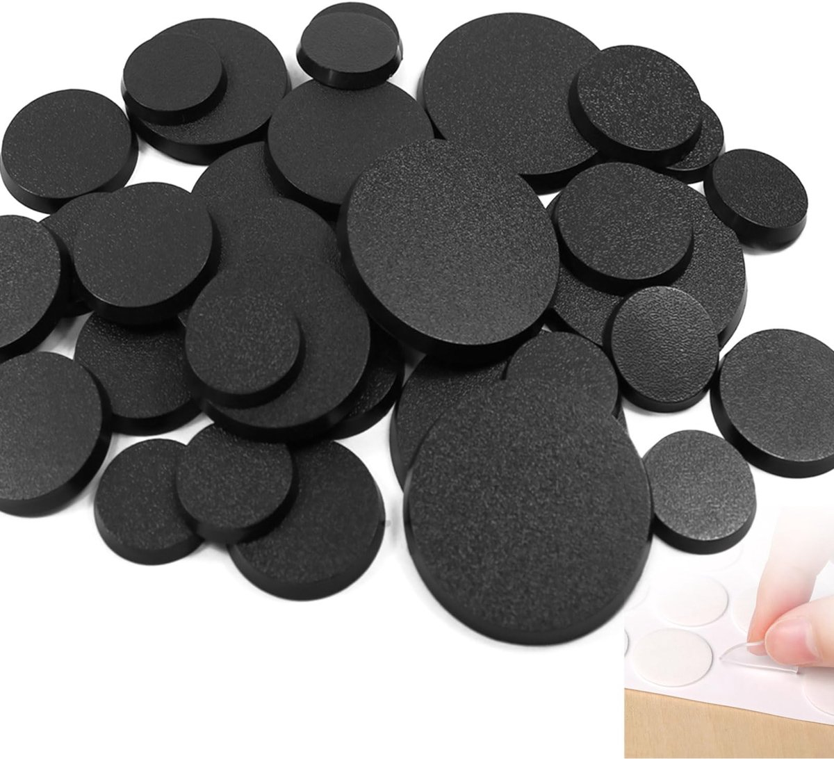 Dailygoods- Tafelbasis Ronde Basis - 120 Stuks - Kunststof - Geschikt voor Miniatuurspellen - Ideaal voor Tabletopspellen - Perfect voor Modellandschapsarchitectuur - Modelbases