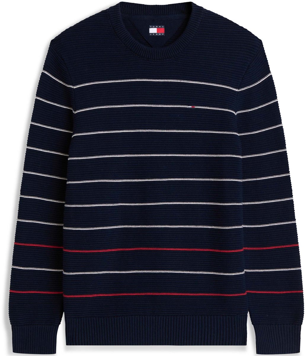 Trui Tommy Jeans Tjm Slim Stripe Swea Fashion Wear Volwassen Blauw