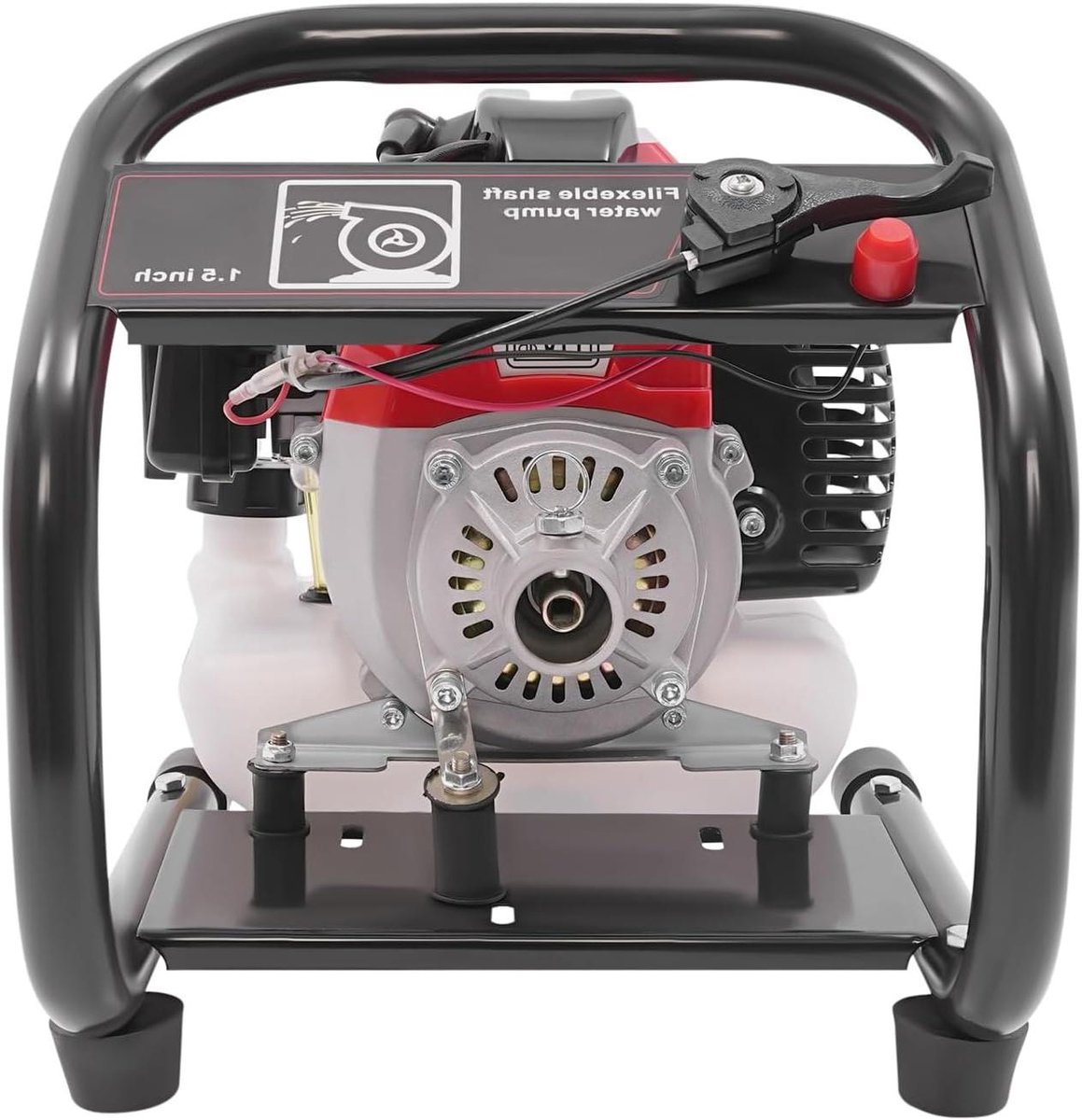Benzine Waterpomp - Motorpomp Tuinpomp - Tuin Irrigatie - Zelfaanzuigend tot 30m - 250 l/min - Rood/Zwart