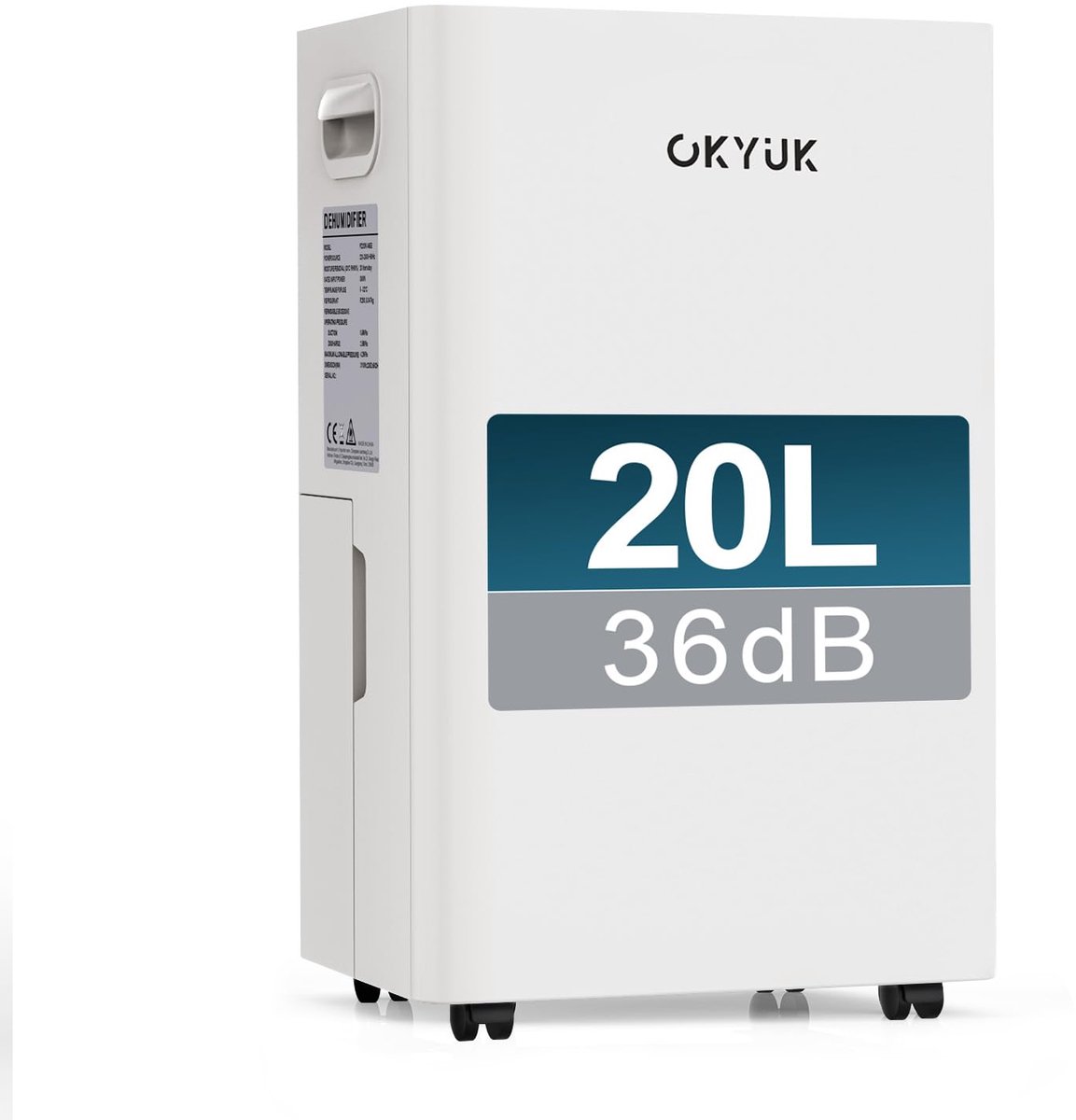 SnelShoppen - Elektrische Luchtontvochtiger 10 Liter met Digitale Weergave, Automatische Uitschakeling voor Thuis, Camper, Badkamer, Kelder tot 60 m²