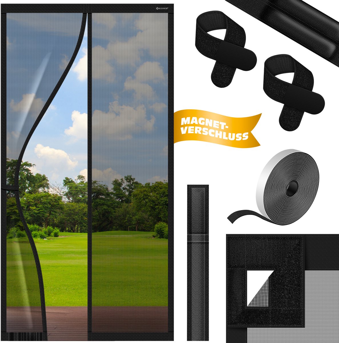 KESSER® Magnet Fliegengitter voor Deur - Eenvoudige Insectenbescherming