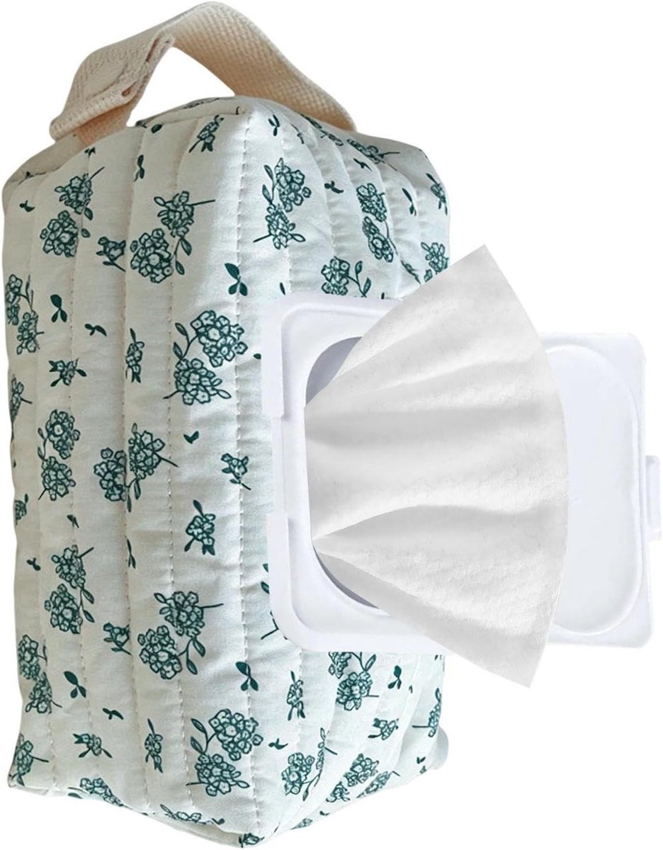 Luierdoekje Zakje - Natte Tissue Container - Reizen met baby - Snelle Toegang Opening - 27 x 15 cm - B
