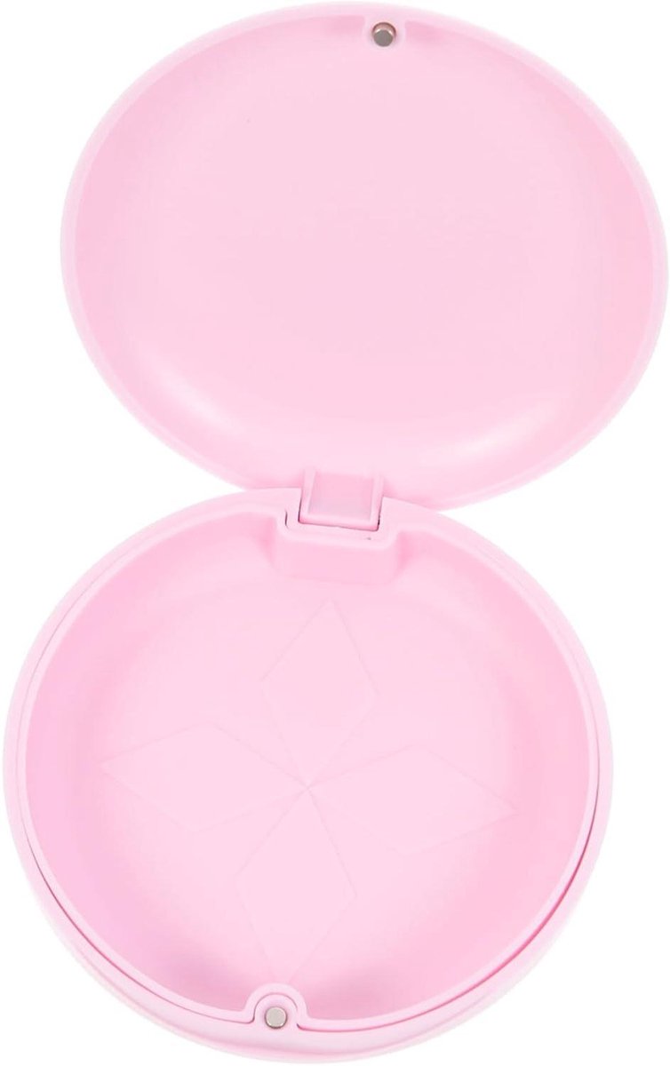 Retainer Opbergdoos - Mondbeschermer Houder - Tanden Beschermen - Magnetisch en Stofbestendig - 9 x 9 x 26 cm - Roze