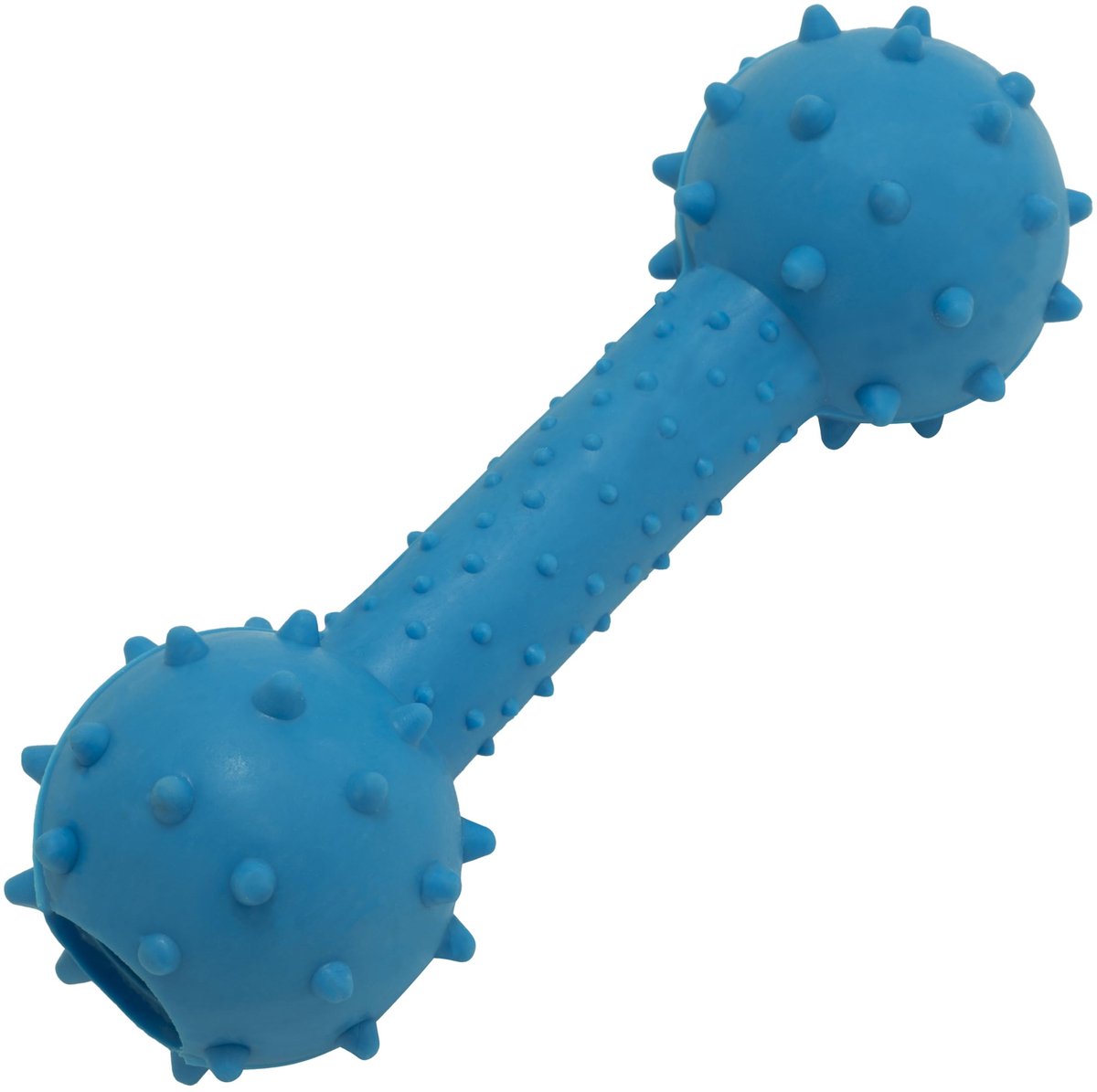 Dailygoods - Honden Kauw Speelgoed in Dumbbell Vorm - Rubber en Metaal (Blauw)