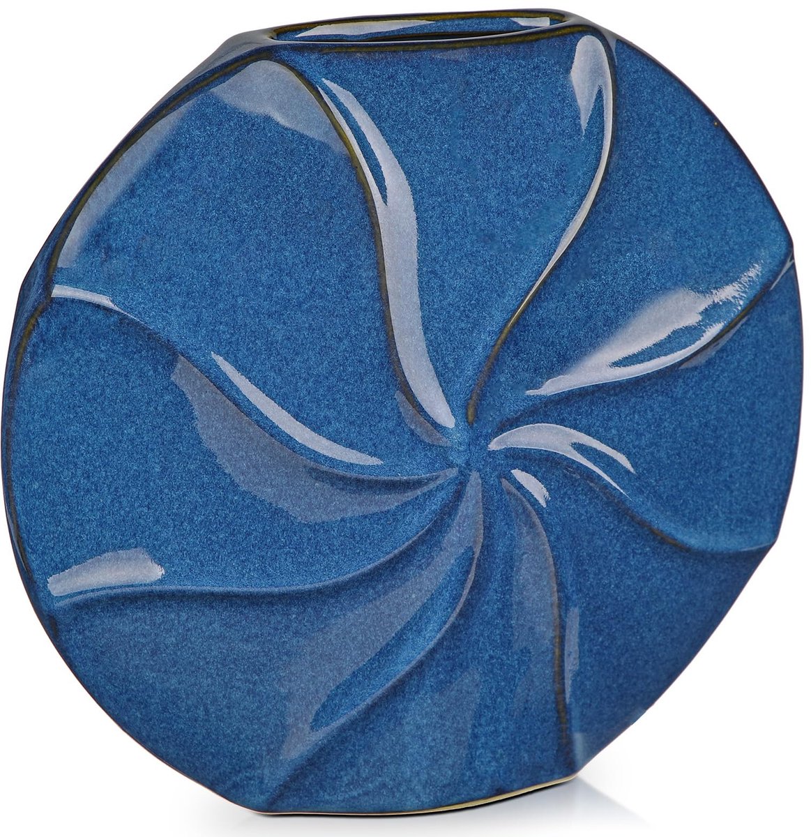 Dailygoods - Blauwe Keramische Vazen voor Pampasgras en Gedroogde Bloemen - Elegante Decoratie voor Elk Interieur