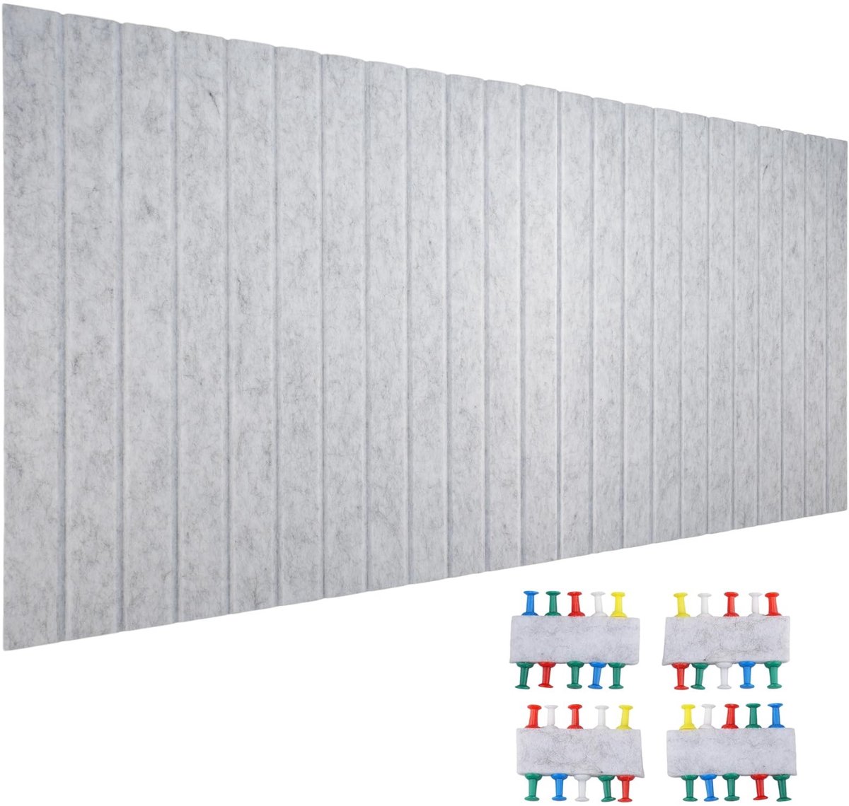 Dailygoods - Vilt Prikbord 120 x 80 cm - Zelfklevend Foto- en Notitiebord voor Thuis en Kantoor