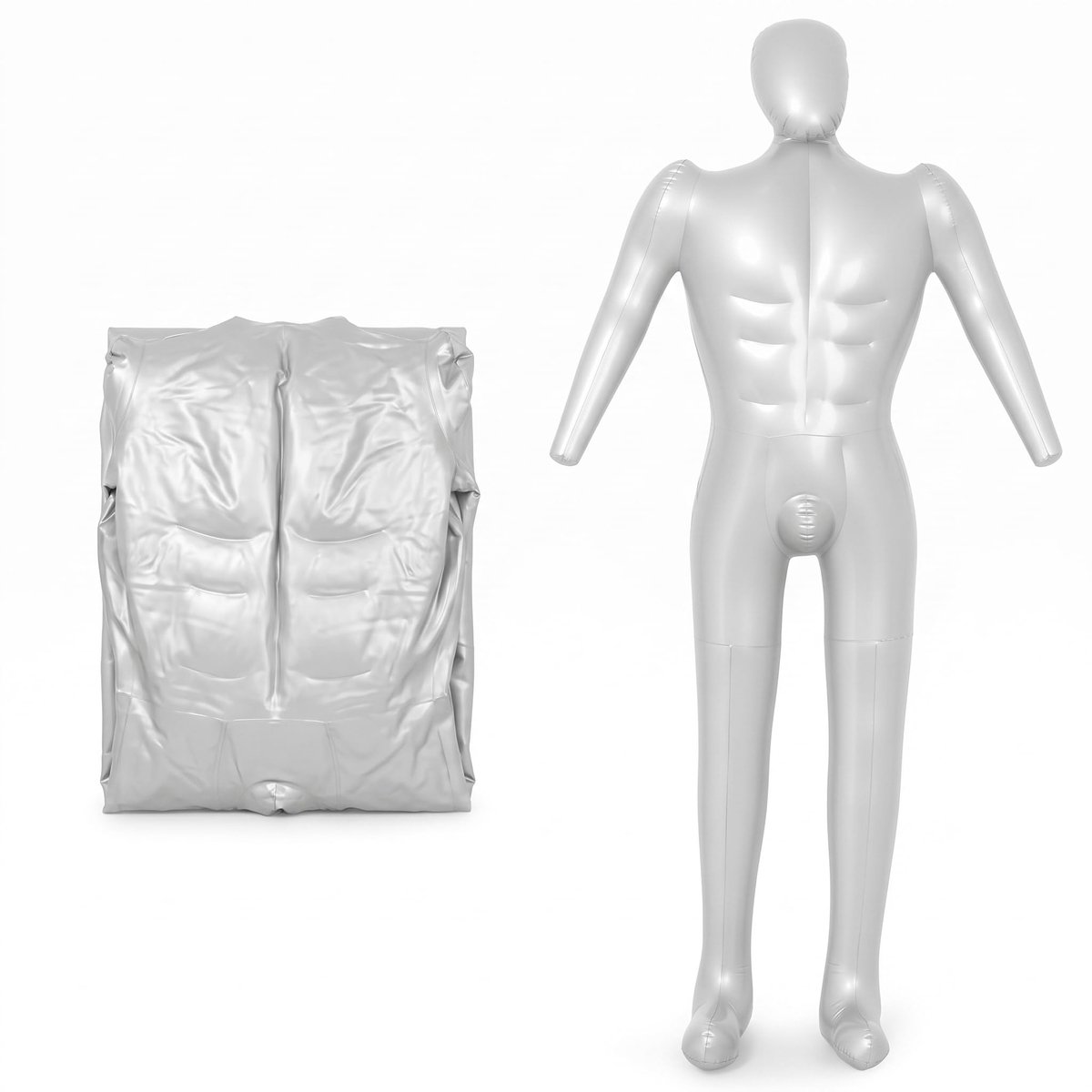 SnelShoppen - Compacte en Betaalbare Opblaasbare Mannequin Modelvertoning voor Feest, Mode, Training, 180 cm, Duurzaam PVC, Ideaal voor Winkel en Foto