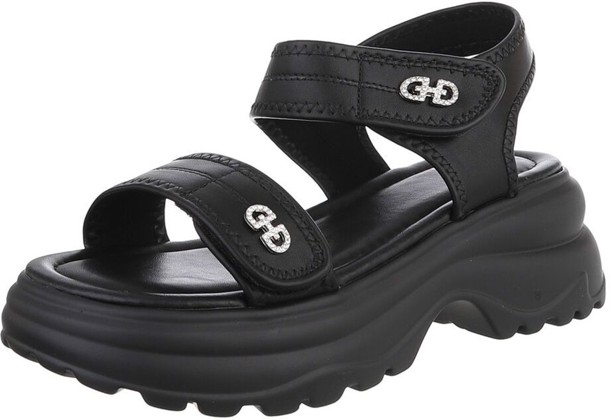 Sandalen - Platform en klittenband - Dames Mt:38