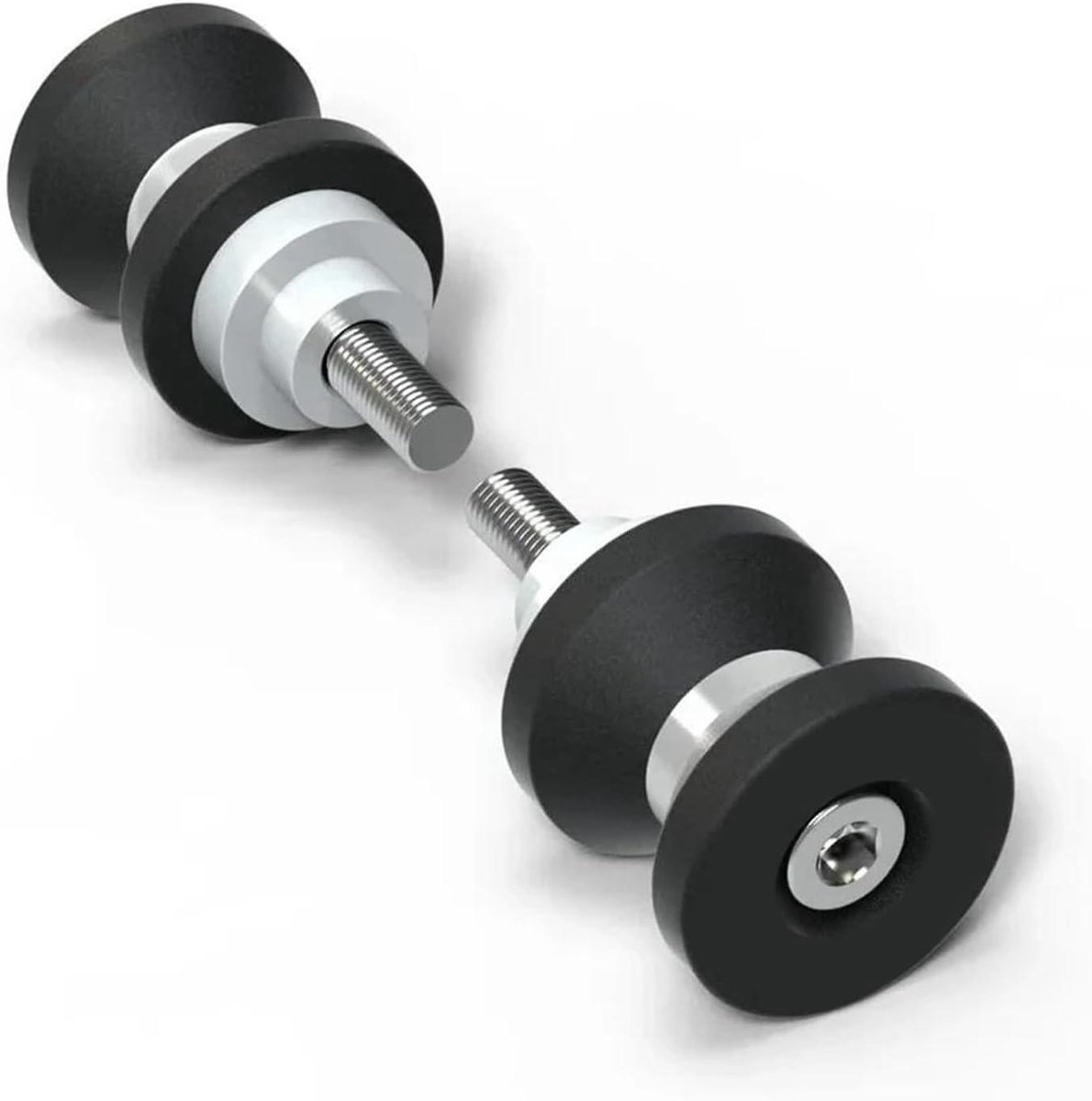 Motorfiets Bobbins - Standaard Bobbins - Motor Onderhoud - Schokabsorberend Composiet - 1 cm - Zwart