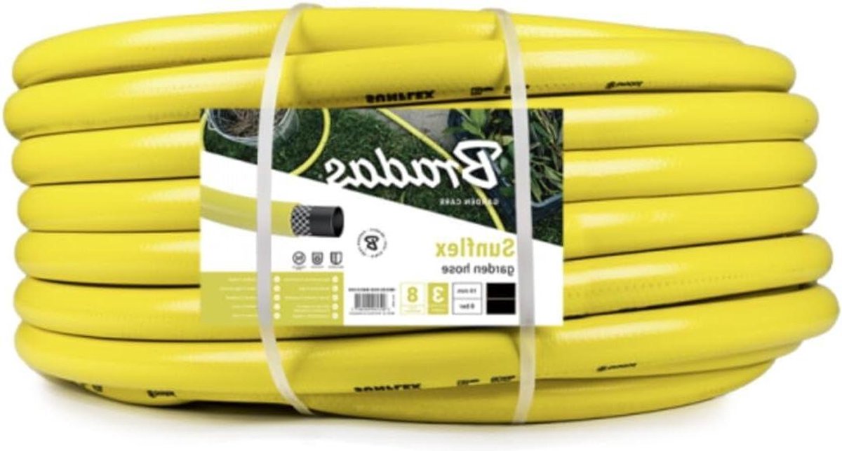 Tuinslang - Waterslang Flexibel - Tuin Bewateren - UV- en Alg-bestendig - 20 Meter - Geel