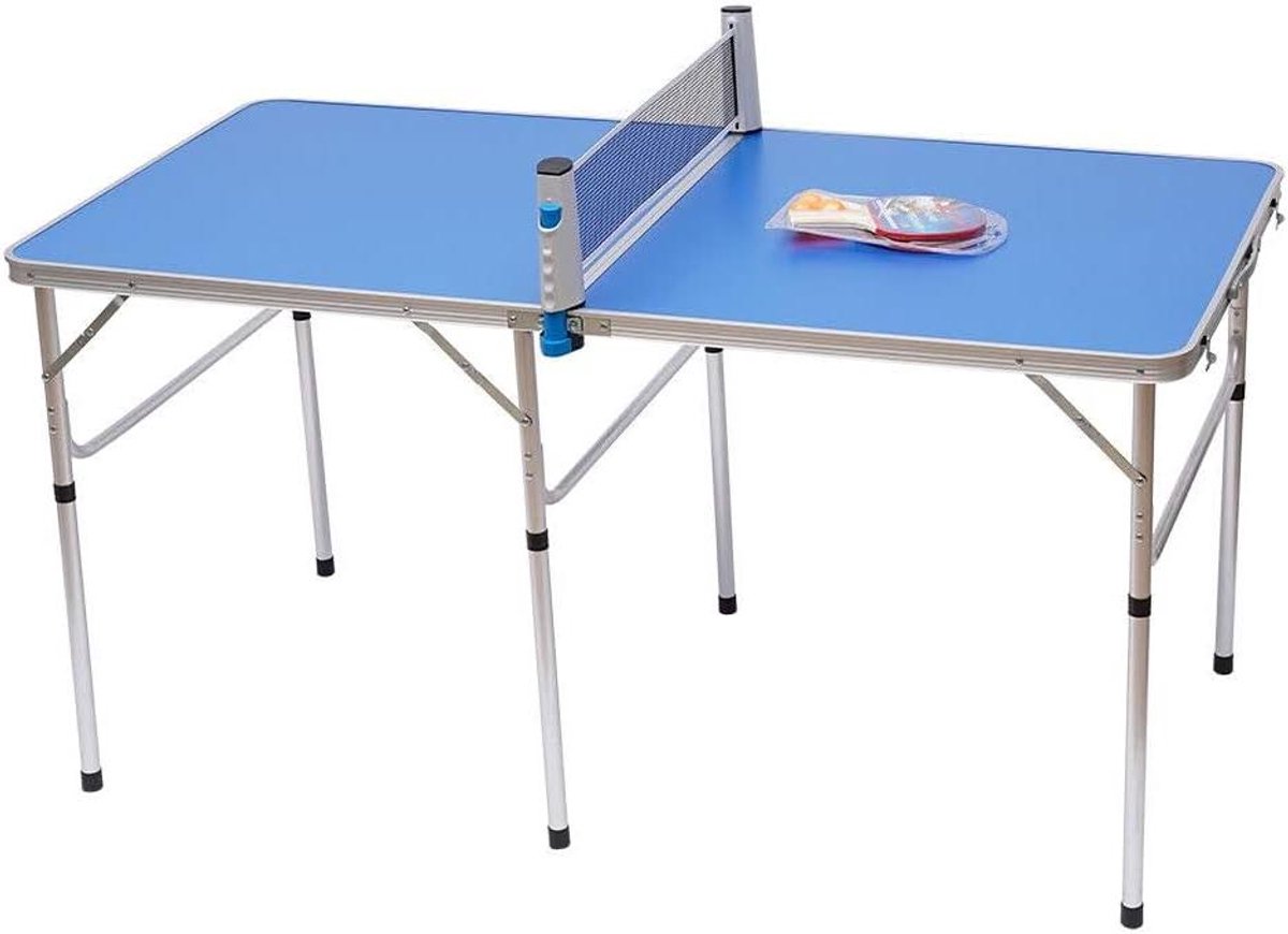 Tafeltennistafel Inklapbaar - Tafeltennis Tafel - Sport Spelen - Aluminium Frame - 152 x 76 x 76 cm - Blauw