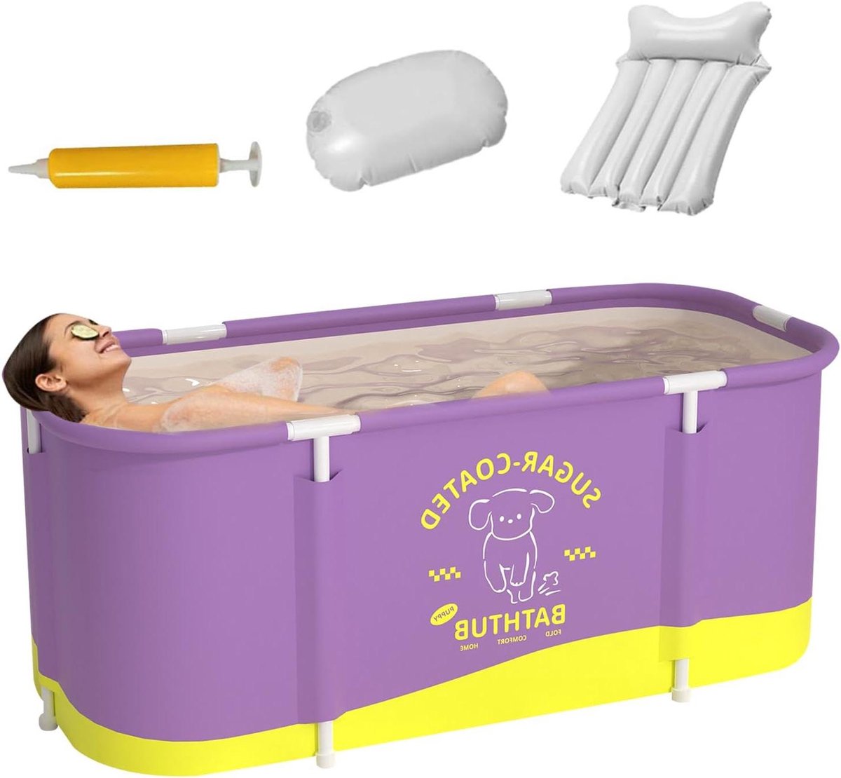 Opvouwbare Badkuip - Draagbare Spa Bad - Ontspannen Thuis - Ruim Design - 115 x 60 x 50 cm - Paars
