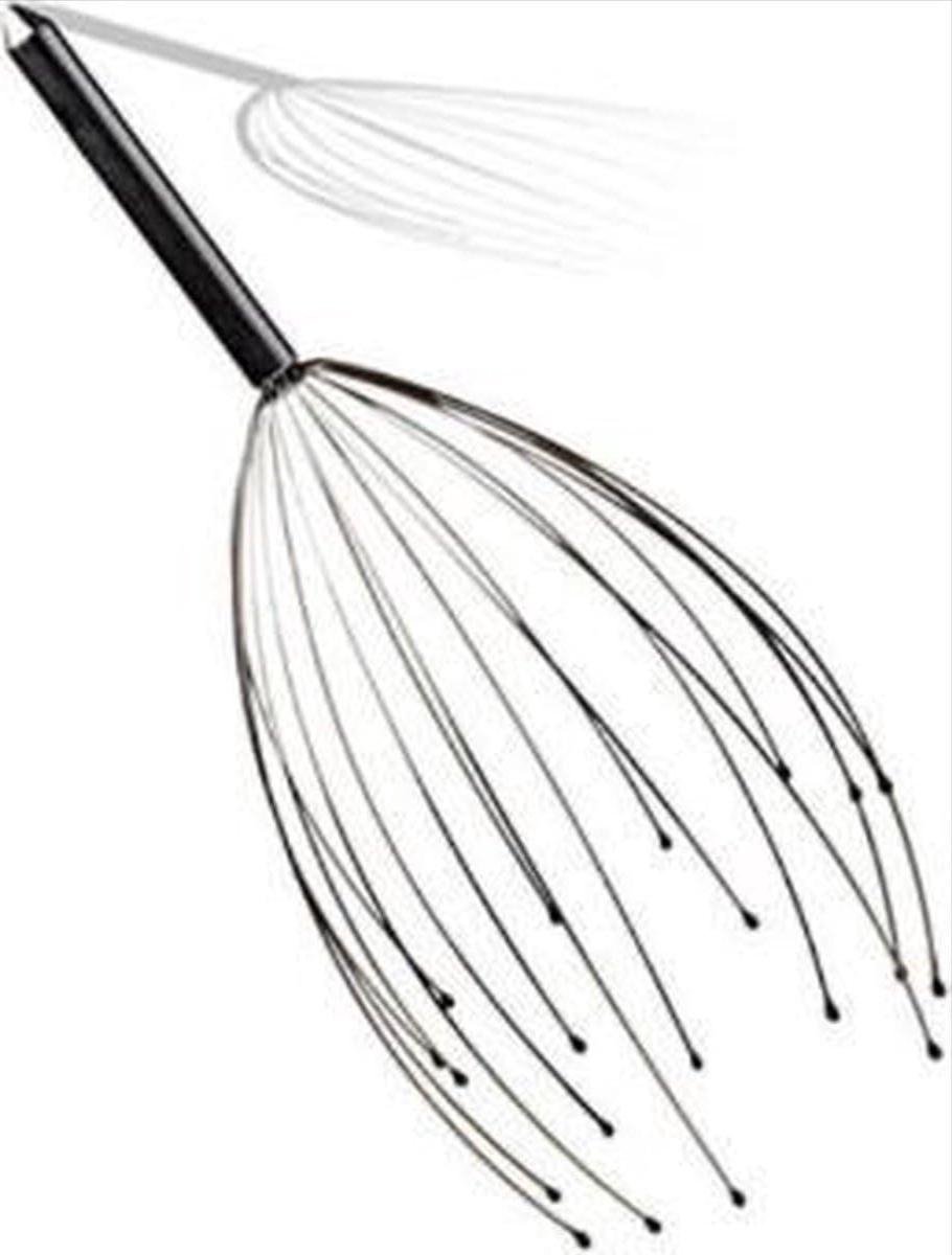 Hoofdmassage Spider - Massage Tool - Ontspanning Stimuleren - 12 Stimulatie Punten - 23 cm - Zilver