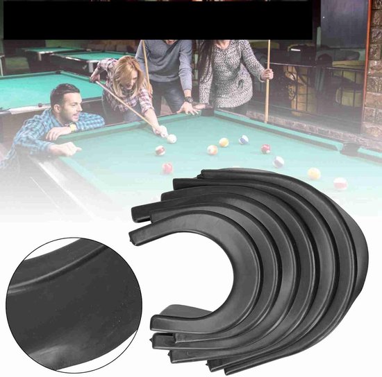 Pooltafel Voeringen - Biljart Pockets - Biljart Spelen - Aanpasbare Pasvorm - 16 Hoeken 8 Zijden - Zwart — afbeelding 2