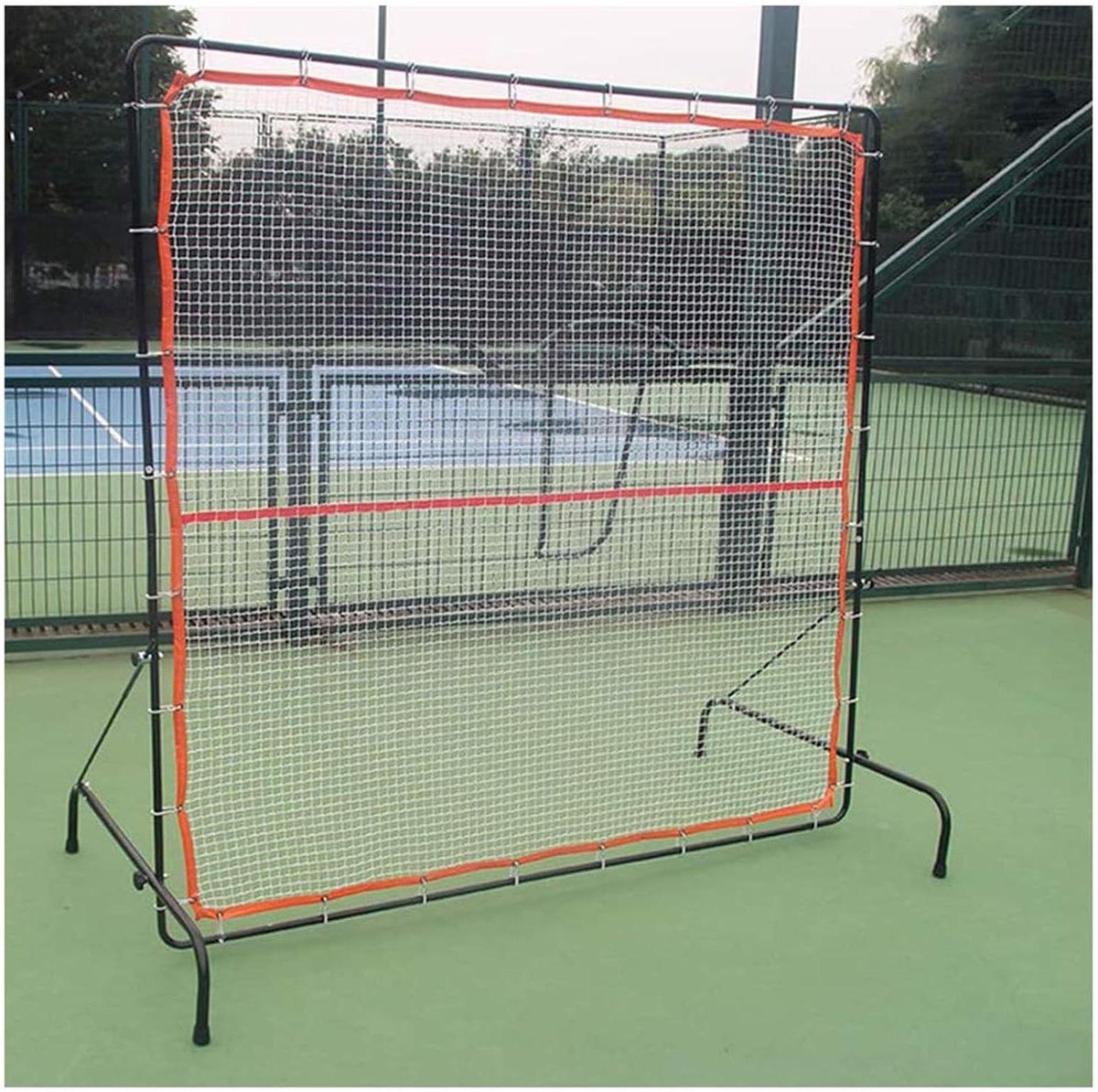 Tennis Rebounder - Rebound Net - Tennistraining Oefenen - Zelfnivellerend - 6.7 x 6 voet - Zwart