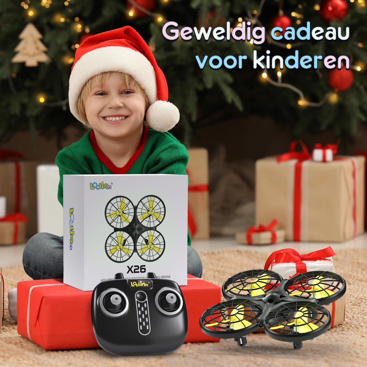 SnelShoppen - Mini Drone voor Kinderen - Indoor RC Drone met Anti-botstechnologie, 360° Flip, Veilig en Eenvoudig Vliegen - Cadeau voor Feestjes en Bu