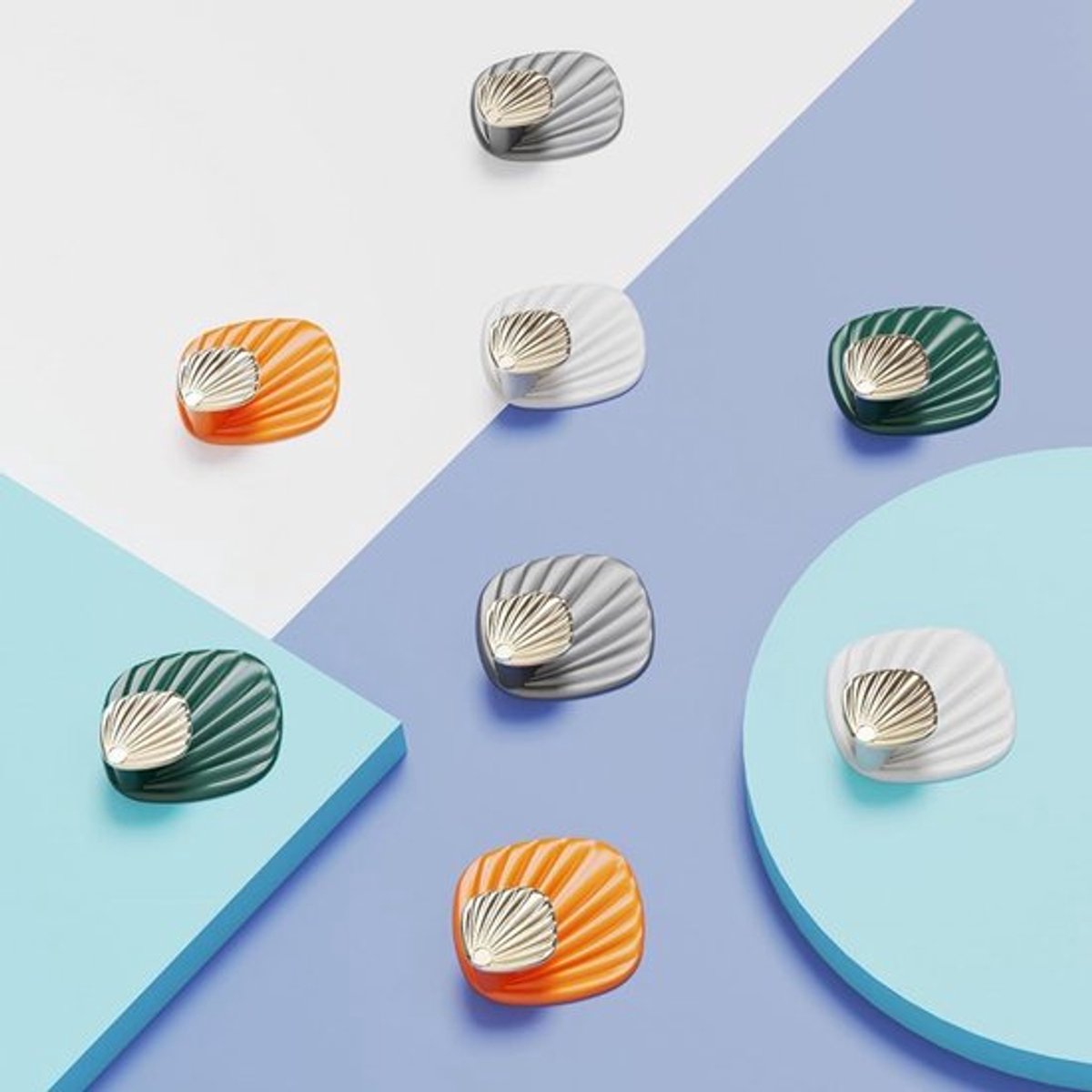 Set van 4 Kleurrijke Zelfklevende Haakjes voor Badkamer en Keuken - Handdoekhaken zonder Boren