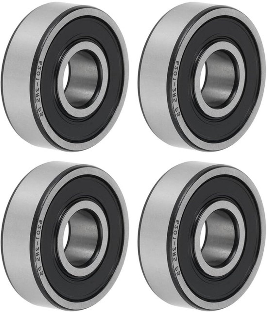 Dubbel afgedicht groefkogellager 12x32x10 mm - P5 - Gesmeerd - Scooterwiel Skateboardwiel Reservewiel