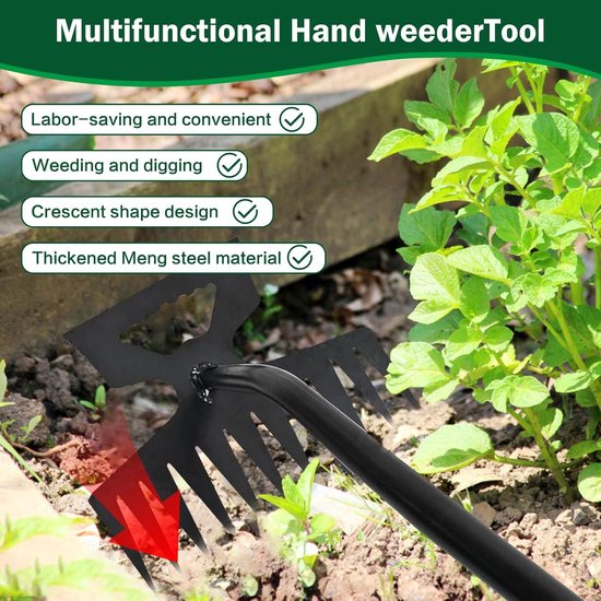 Onkruidverwijderaar Tuin - Onkruidsteker Wieden - Onkruid Bestrijden - Roestvrij Staal - 25.4 cm - Niet gespecificeerd — afbeelding 5