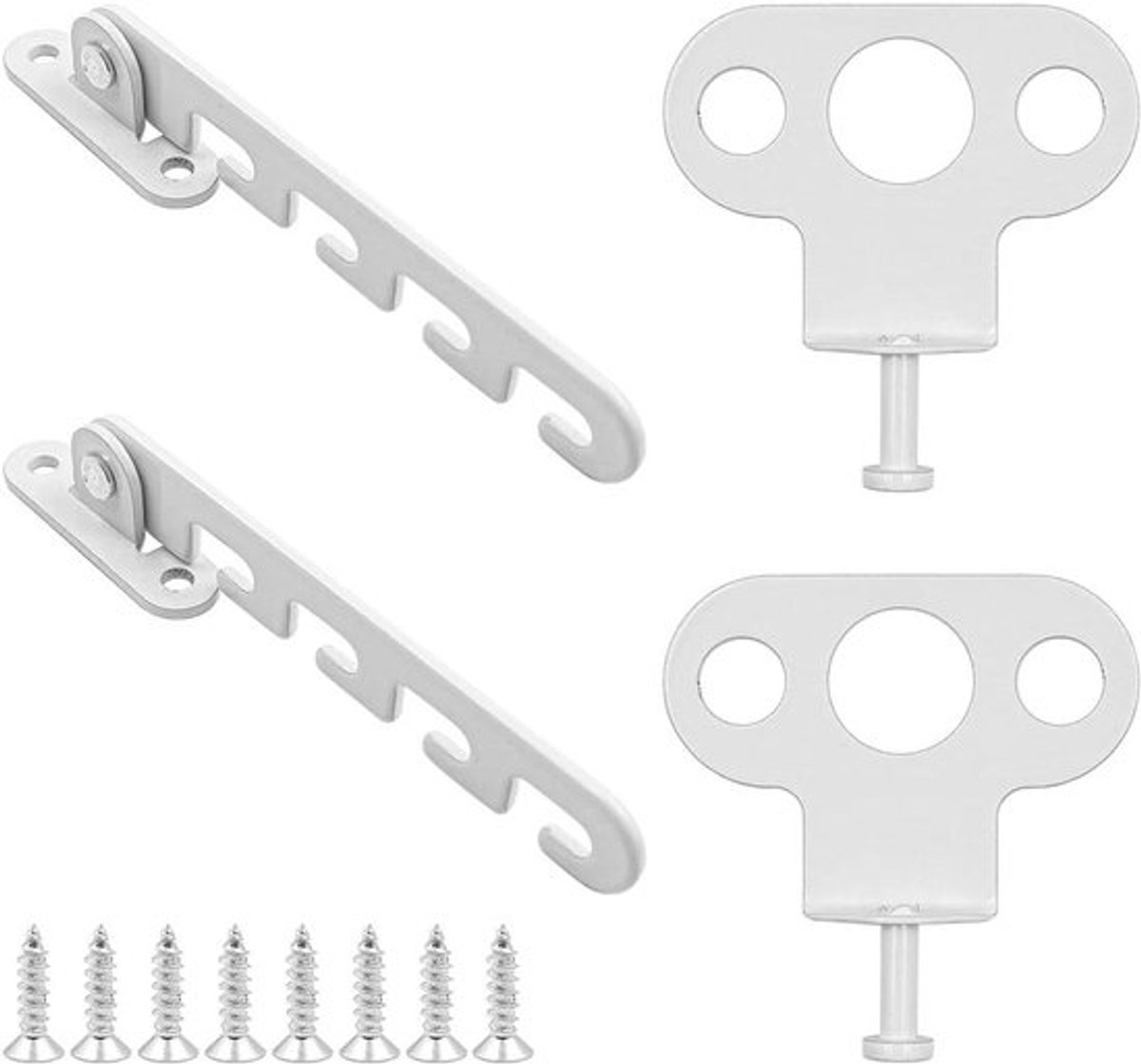 - Raamstopper - Raambeveiliging - Tilt Regulator - Kantelraam beschermer - Wit - Inbraakpreventie - Geschikt voor openslaande ramen en kantelramen - 2 stuks.