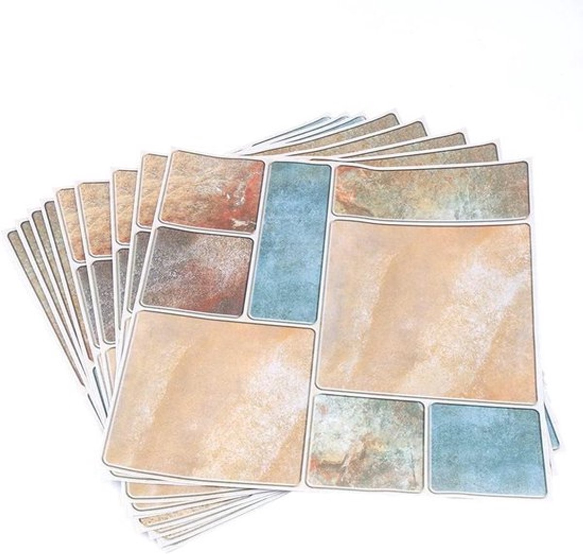 PVC Baksteen Grain Wandtegel Transfers Sticker - Waterdichte Splashback - Verwijderbare Muursticker - Woonkamer Keuken Badkamer Decor - Geschikt voor Alle Muuroppervlakken - Grijs en Wit - 30x30cm - Set van 8 Stuks