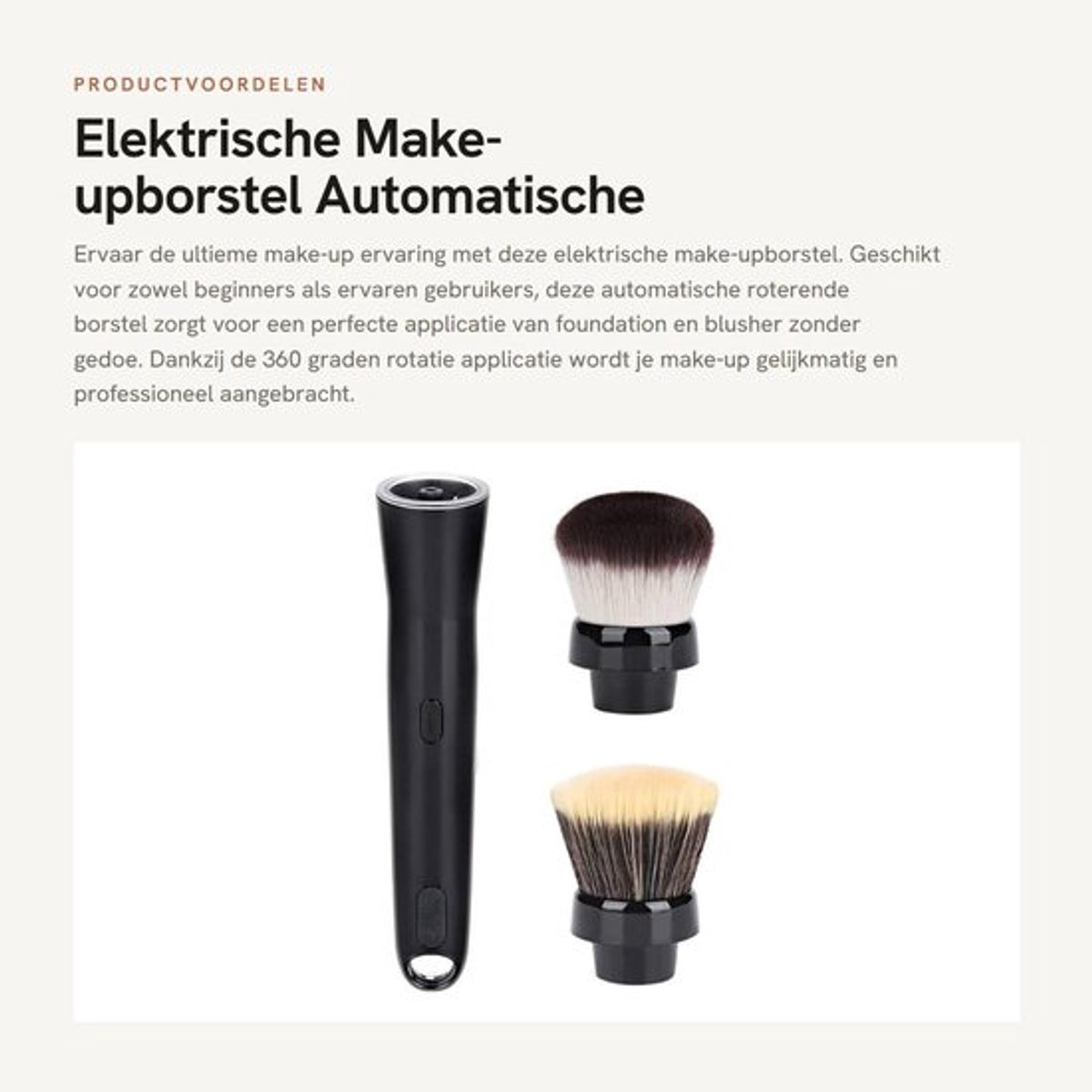 Elektrische Make-upborstel - Automatische Roterende Borstel - 360 Graden Rotatie - Compact en Lichtgewicht - Navulbare Borstels - Perfect...